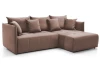Rohová sedacia súprava Magic, hnedá látka