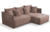 Rohová sedacia súprava Magic, hnedá látka