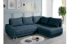 Rohová sedacia súprava Beate, tmavá modrá látka, pravý roh