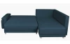 Rohová sedacia súprava Beate, tmavá modrá látka, pravý roh
