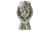 Dekorácia Hlava 23 cm, strieborná