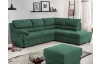 Rohová sedacia súprava Nebolo, zelená látka, pravý roh