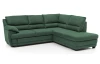 Rohová sedacia súprava Nebolo, zelená látka, pravý roh
