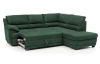 Rohová sedacia súprava Nebolo, zelená látka, pravý roh