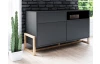 Komoda Oslo, čierna/buk