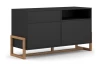 Komoda Oslo, čierna/buk