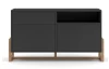 Komoda Oslo, čierna/buk