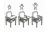 Rozkladacia detská stolička so stolíkom Timba, biela