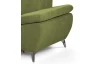 Rohová sedacia súprava Gisele, zelená látka, ľavý roh