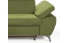 Rohová sedacia súprava Gisele, zelená látka, ľavý roh