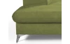 Rohová sedacia súprava Gisele, zelená látka, ľavý roh