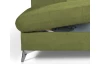 Rohová sedacia súprava Gisele, zelená látka, ľavý roh