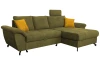 Rohová sedacia súprava Laurent, zelená látka