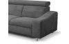 Rohová sedacia súprava Brico, stredne šedá látka, ľavý roh