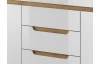 Široká komoda Nordi, dub riviéra/biela lesk