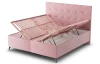 Posteľ s úložným priestorom Dora 180x200 cm, ružová látka