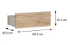 Široká komoda Arank 163 cm, dub mauvella/čierna