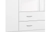 Šatníková skriňa Case, 181 cm,biela / biela