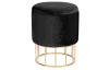 Taburet Goldie, čierný/zlatý