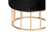 Taburet Goldie, čierný/zlatý