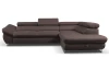 Rohová sedacia súprava Fabio, hnedá espresso látka, pravý roh