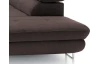 Rohová sedacia súprava Fabio, hnedá espresso látka, pravý roh