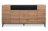Široká komoda so zásuvkami Nola, dub artisan/čierna