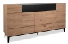 Široká komoda so zásuvkami Nola, dub artisan/čierna