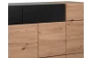 Široká komoda so zásuvkami Nola, dub artisan/čierna