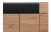 Široká komoda so zásuvkami Nola, dub artisan/čierna