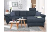 Rohová sedacia súprava Laurent, námornická modrá látka