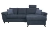 Rohová sedacia súprava Laurent, námornická modrá látka