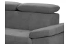 Rohová sedacia súprava Gisele, stredne šedá látka, ľavý roh