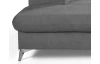 Rohová sedacia súprava Gisele, stredne šedá látka, ľavý roh