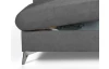 Rohová sedacia súprava Gisele, stredne šedá látka, ľavý roh