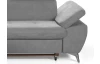 Rohová sedacia súprava Gisele, svetlo šedá látka, ľavý roh