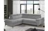 Rohová sedacia súprava Gisele, svetlo šedá látka, ľavý roh