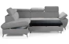 Rohová sedacia súprava Gisele, svetlo šedá látka, ľavý roh