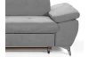 Rohová sedacia súprava Gisele, svetlo šedá látka, ľavý roh