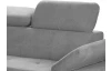 Rohová sedacia súprava Gisele, svetlo šedá látka, ľavý roh