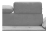 Rohová sedacia súprava Gisele, svetlo šedá látka, ľavý roh