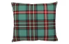 Vianočná obliečka na vankúš Zelené káro, 45x45 cm