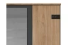 Šatníková skriňa so zrkadlami Cork, 180 cm, doskový dub/grafit