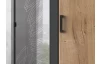 Šatníková skriňa so zrkadlami Cork, 180 cm, doskový dub/grafit