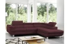 Rohová sedacia  súprava Lotos, vínovo červená látka, pravý roh