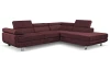 Rohová sedacia  súprava Lotos, vínovo červená látka, pravý roh