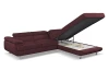 Rohová sedacia  súprava Lotos, vínovo červená látka, pravý roh