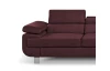 Rohová sedacia  súprava Lotos, vínovo červená látka, pravý roh