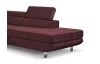 Rohová sedacia  súprava Lotos, vínovo červená látka, pravý roh