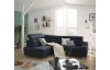 Rohová sedacia súprava Brico, tmavomodrá látka, ľavý roh